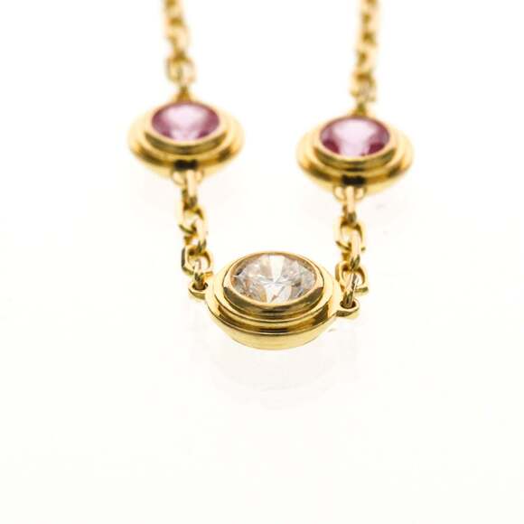 Cartier D'Amour Diamond And Pink Sapphire Bracelet Pink Gold (18K) Diamond,Sa... - Picture 3 of 12